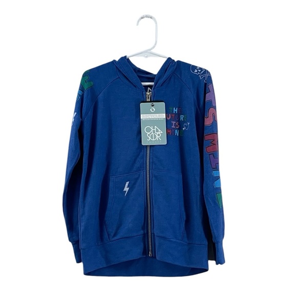 Chaser Other - NWT Chaser “The Future is Mine” Fleece Lined Full Zip Hoodie/Jacket Sz 6 Soft